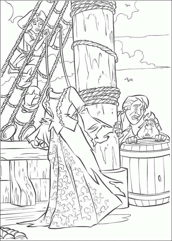 Plansa de colorat cu Pirati 71 69